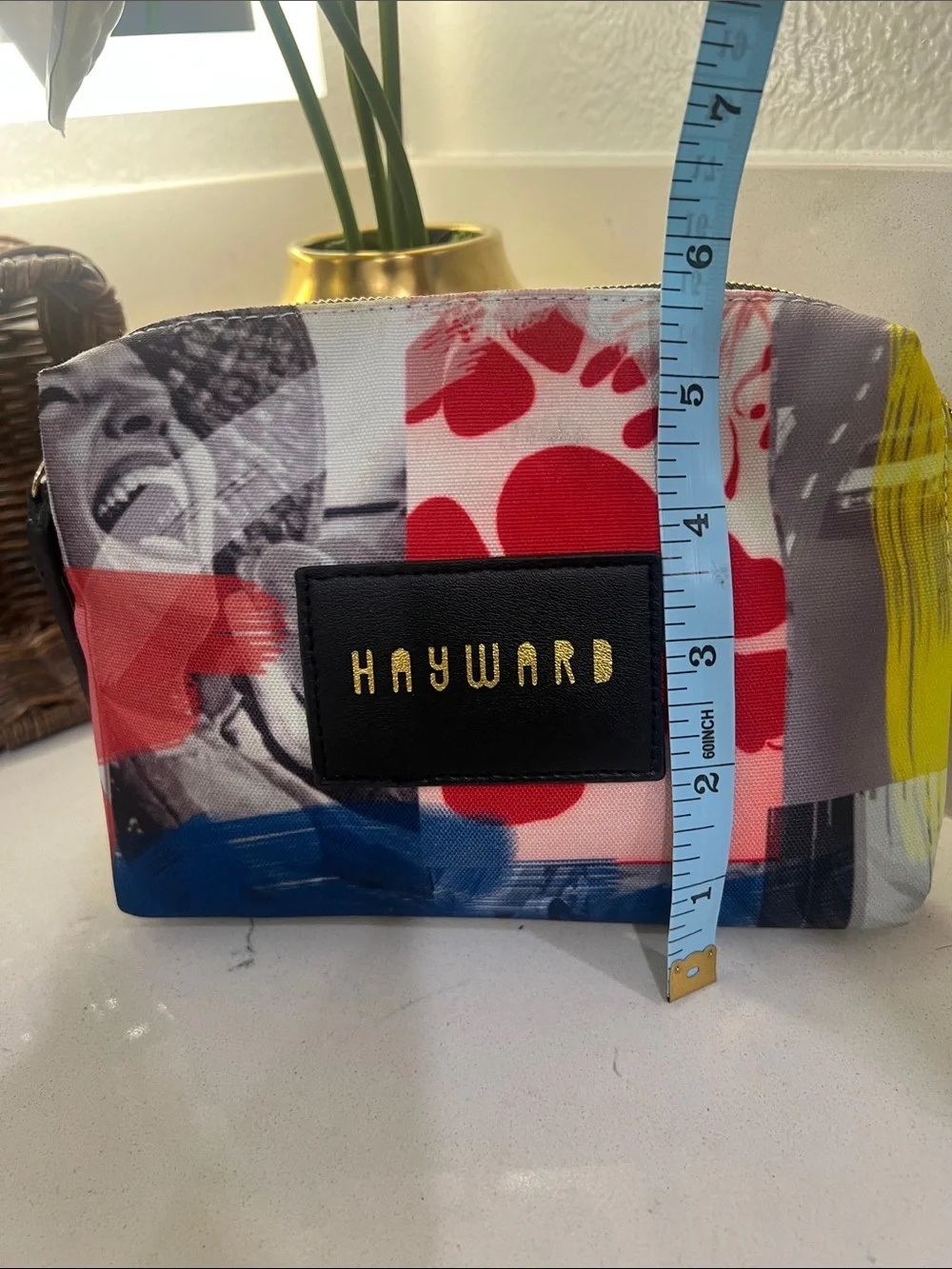 Hayward Multi-Color Graphic Cosmetic Bag.